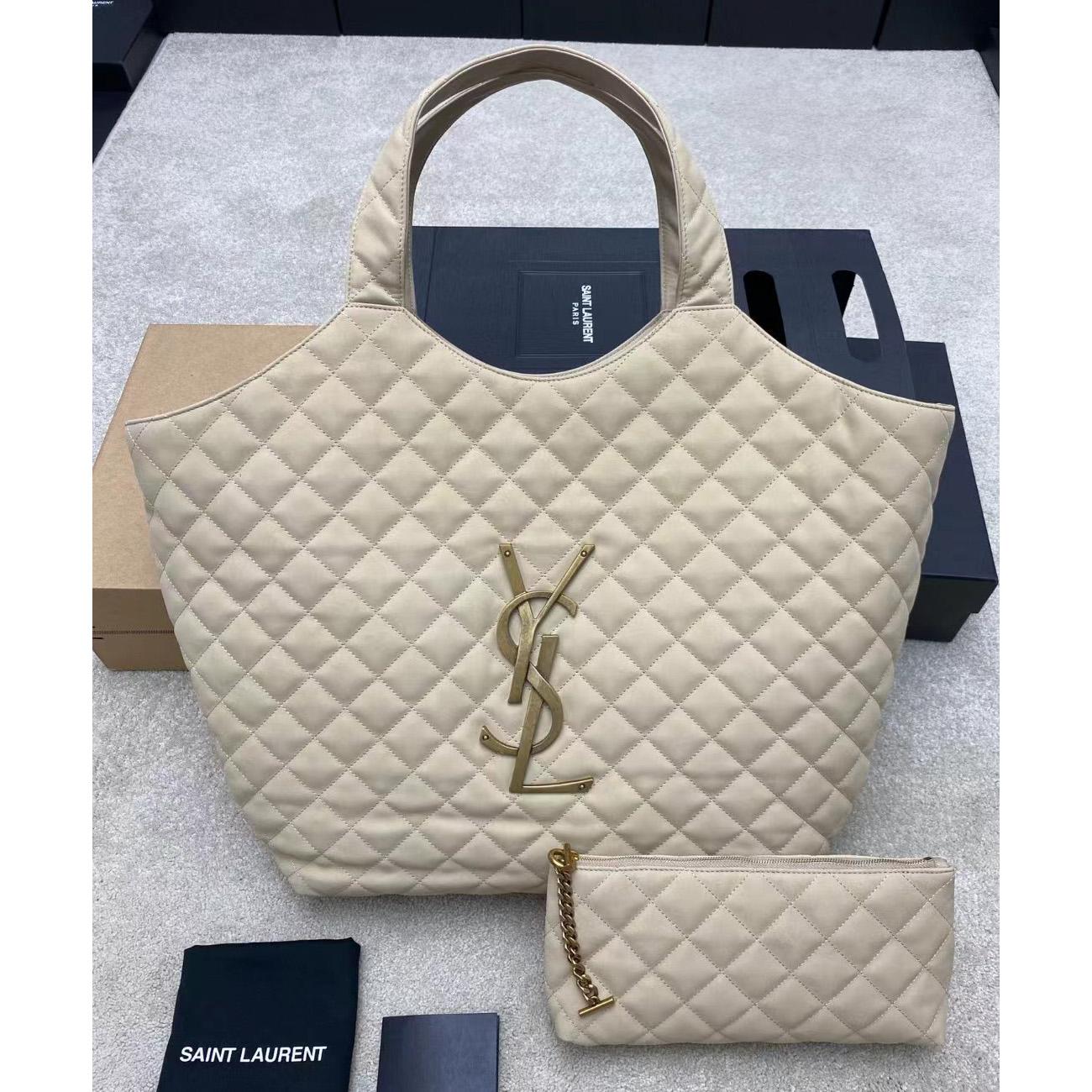 Saint Laurent Icare Extra large Embellished Quilted Leather Tote (58-34-8cm) - 