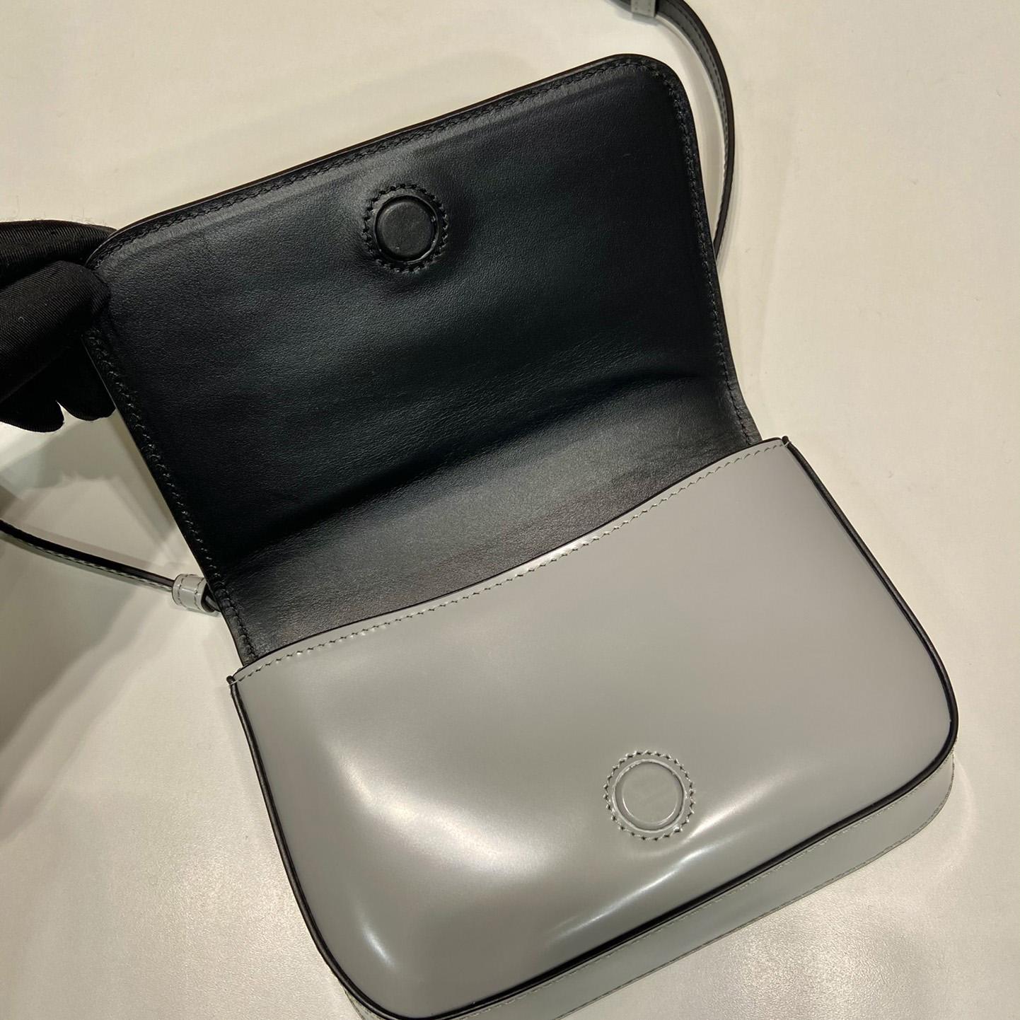 Prada Brushed Leather Mini-bag With Shoulder Strap - 