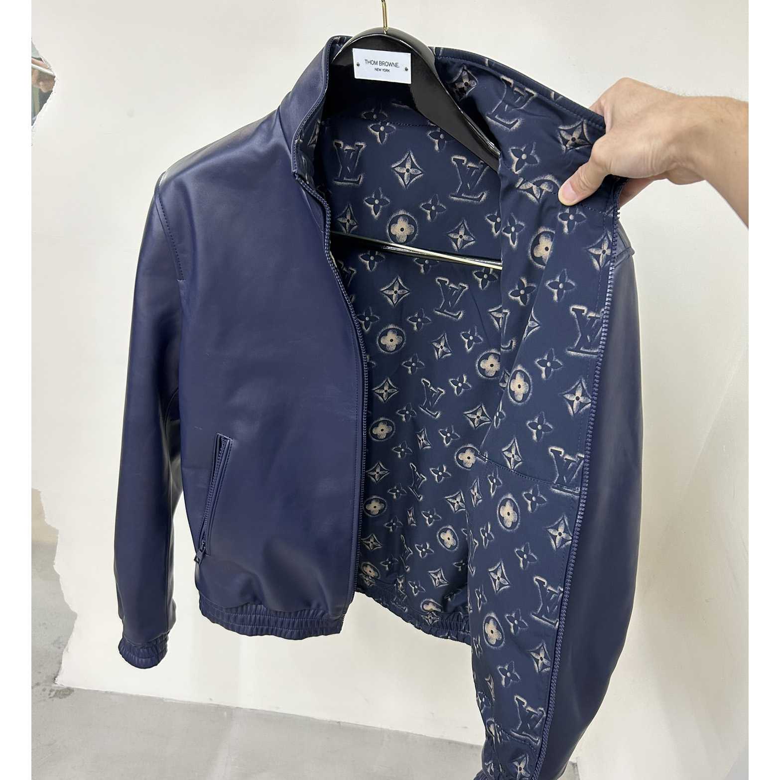 Louis Vuitton Monogram Reversible Leather Mix Blouson   1ABJGG Louis Vuitton Monogram Reversible Leather Mix Blouson   1ABJGG -