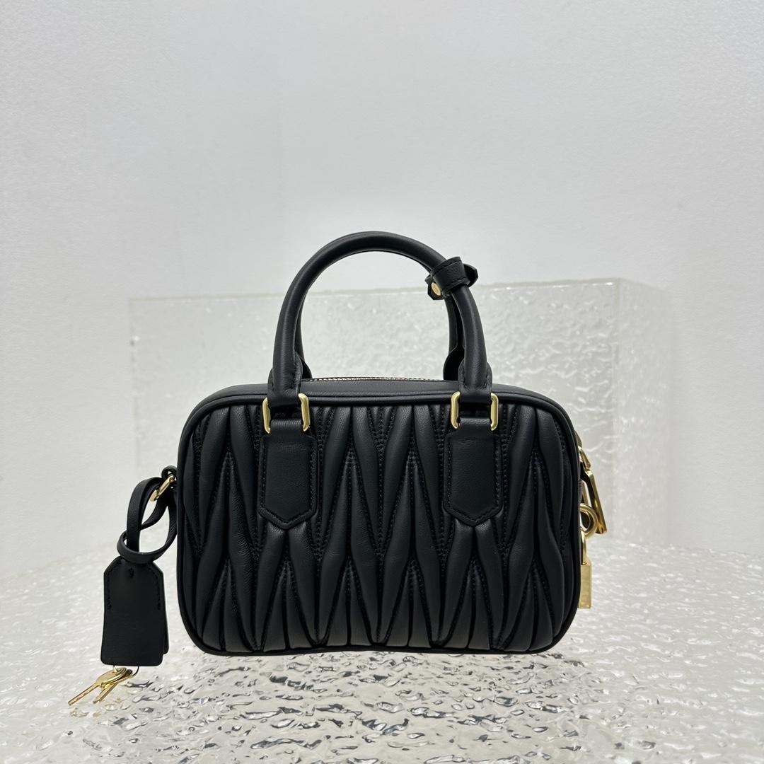 Miu Miu Matelassé Nappa Leather Top-handle Bag - 