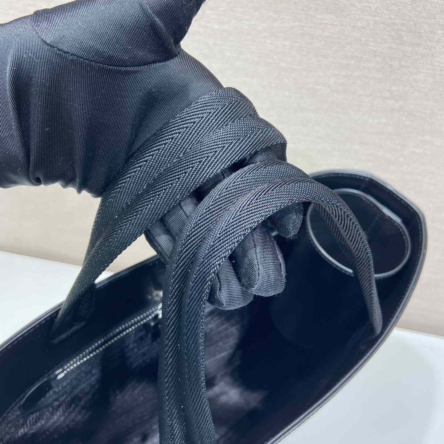 Prada Brushed Leather Tote Bag With Water Bottle - 