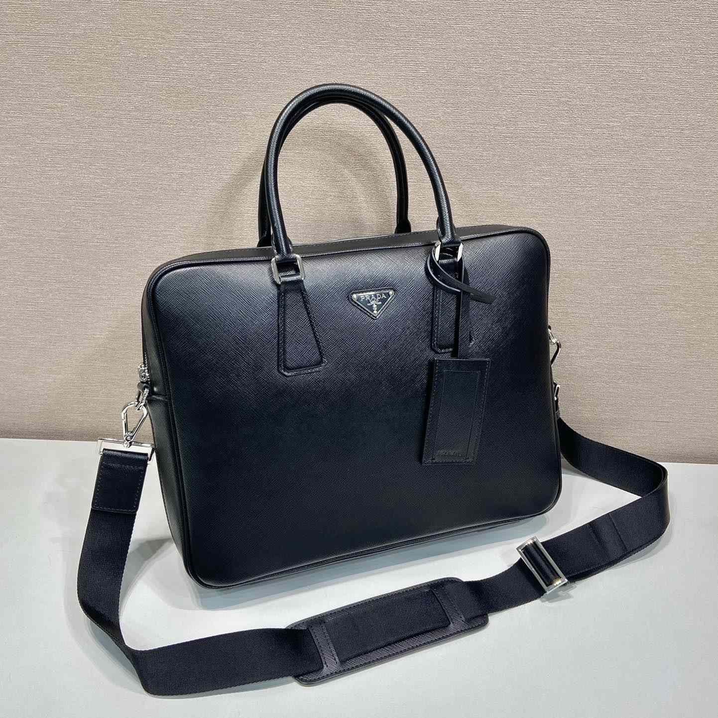Prada Saffiano Leather Work Bag - 