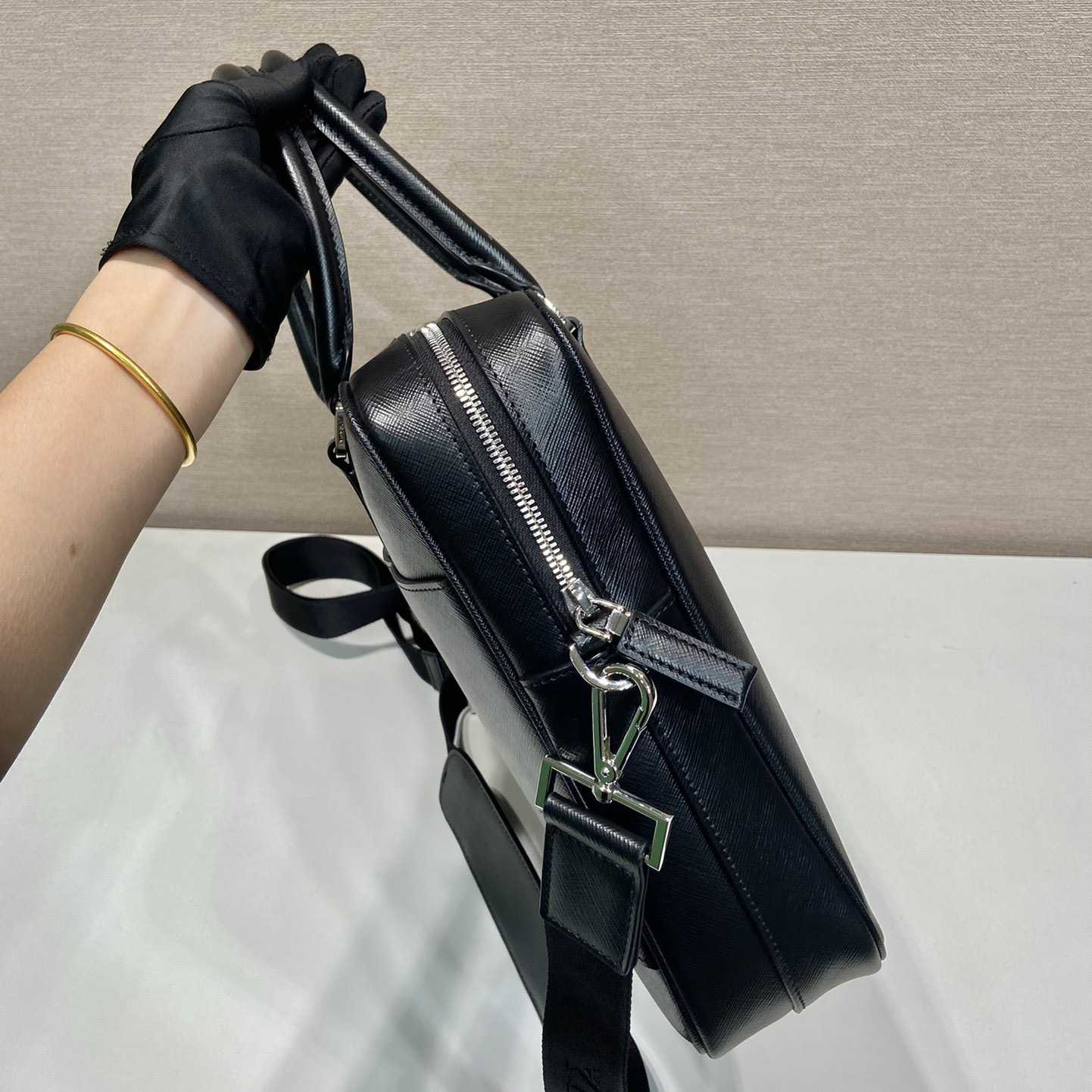 Prada Saffiano Leather Work Bag - 