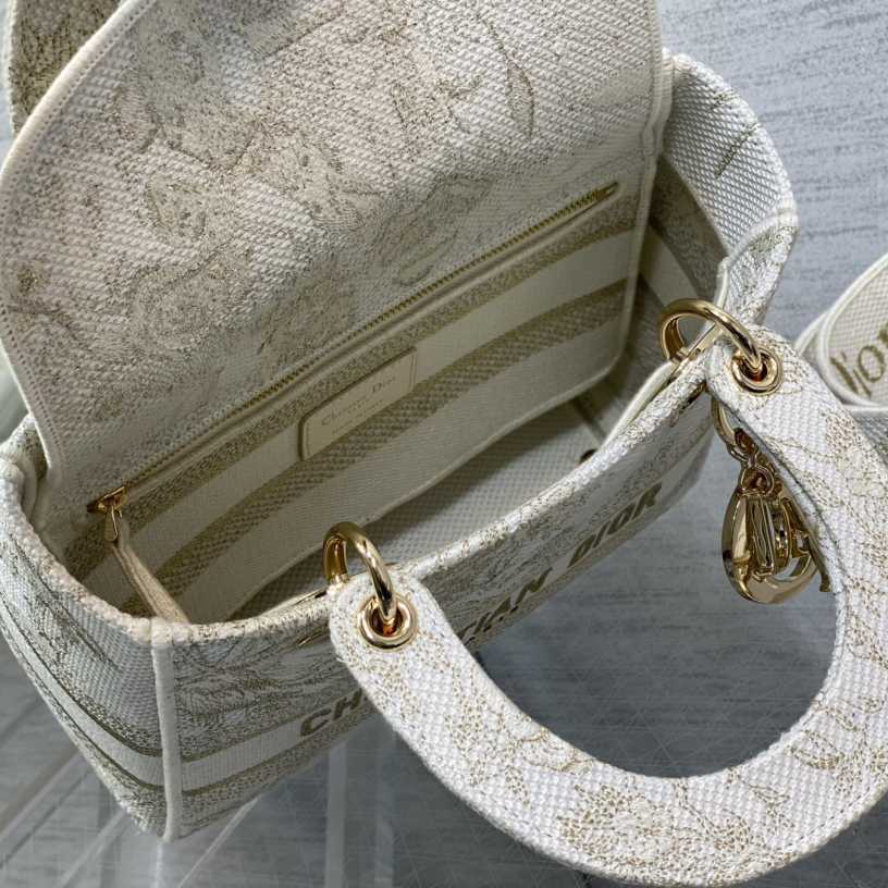 Dior Medium Embroidered Lady D-lite Bag - 