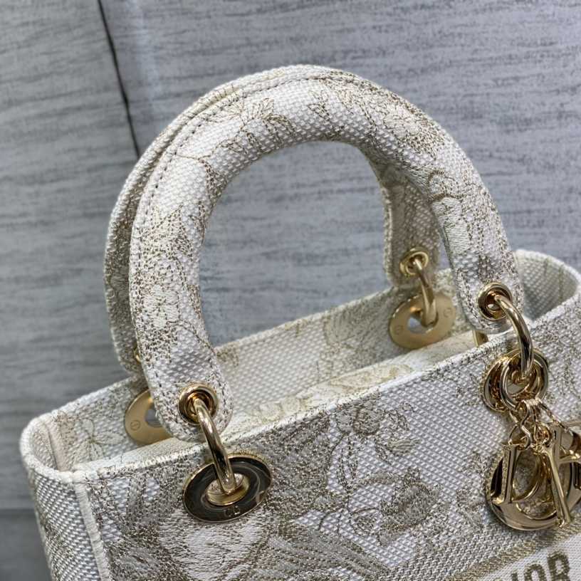 Dior Medium Embroidered Lady D-lite Bag - 
