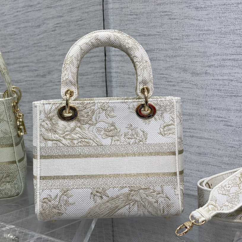 Dior Medium Embroidered Lady D-lite Bag - 