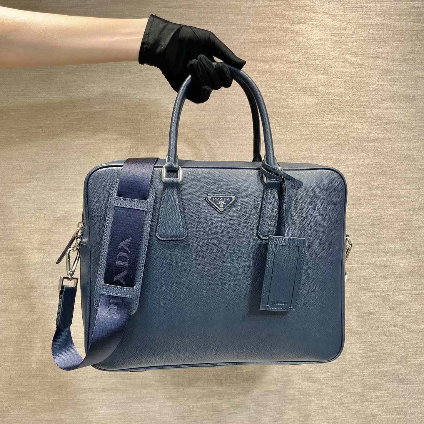 Prada Saffiano Leather Work Bag - 