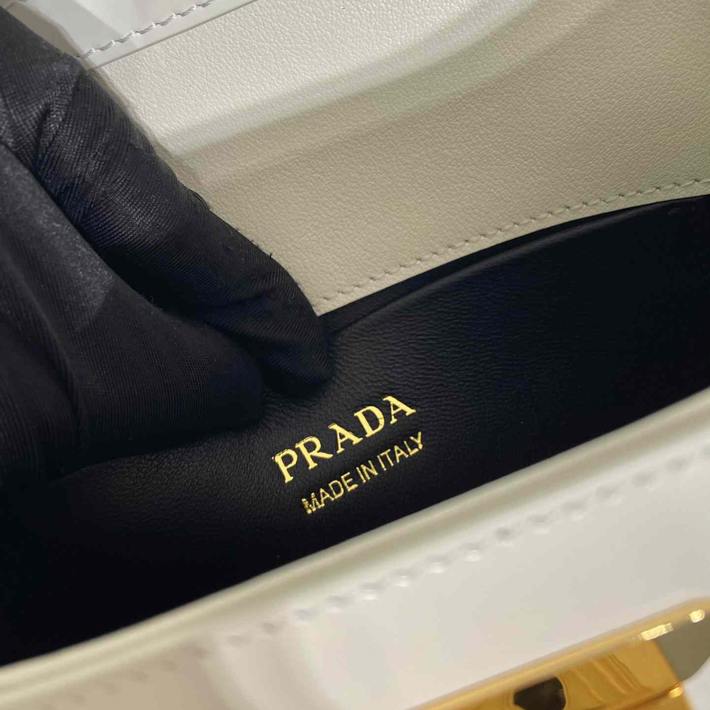 Prada Medium Brushed Leather Handbag - 
