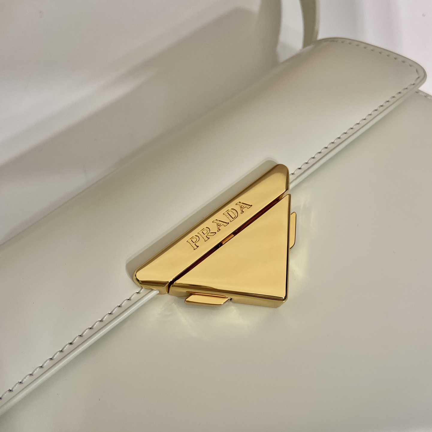 Prada Medium Brushed Leather Handbag - 