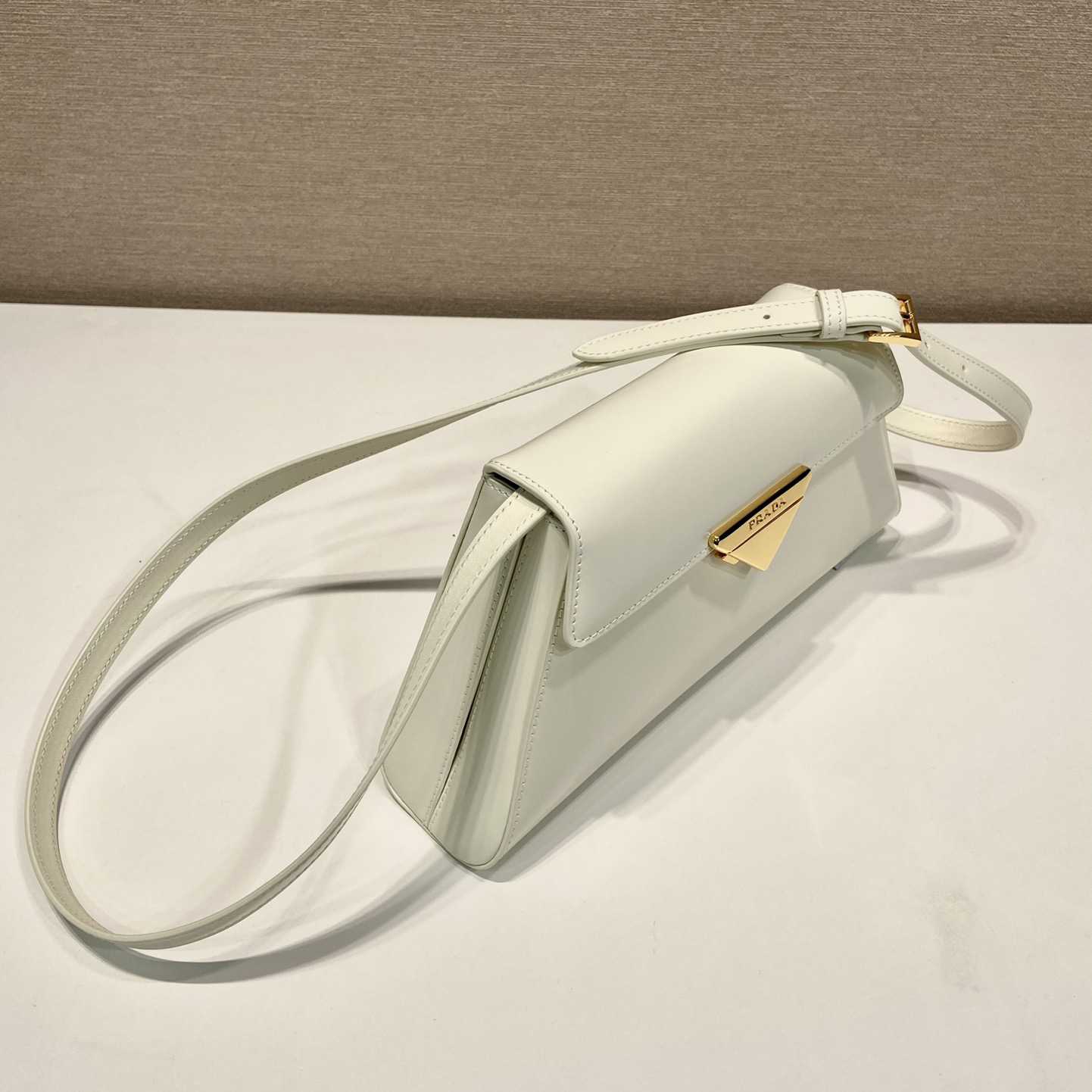Prada Medium Brushed Leather Handbag - 