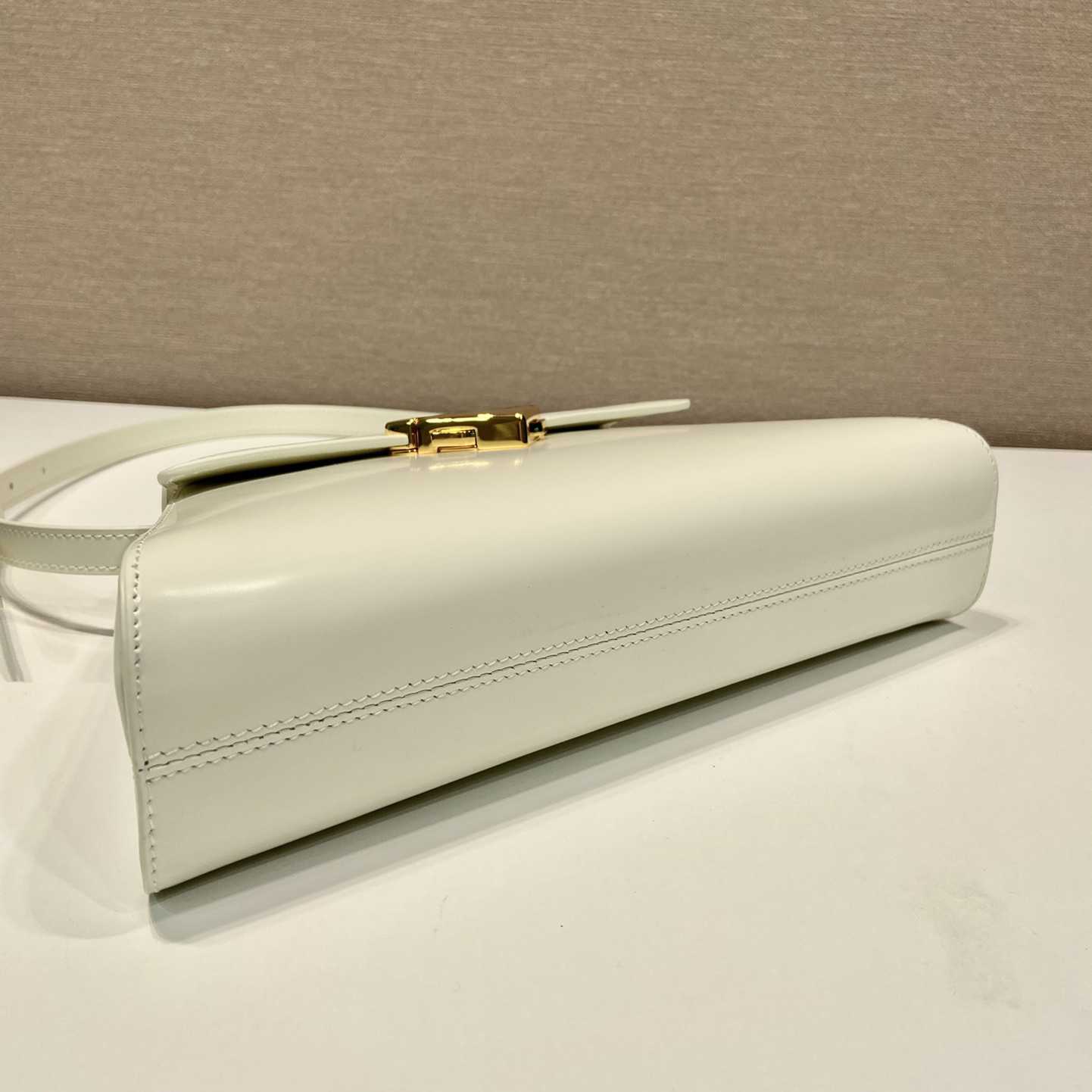 Prada Medium Brushed Leather Handbag - 