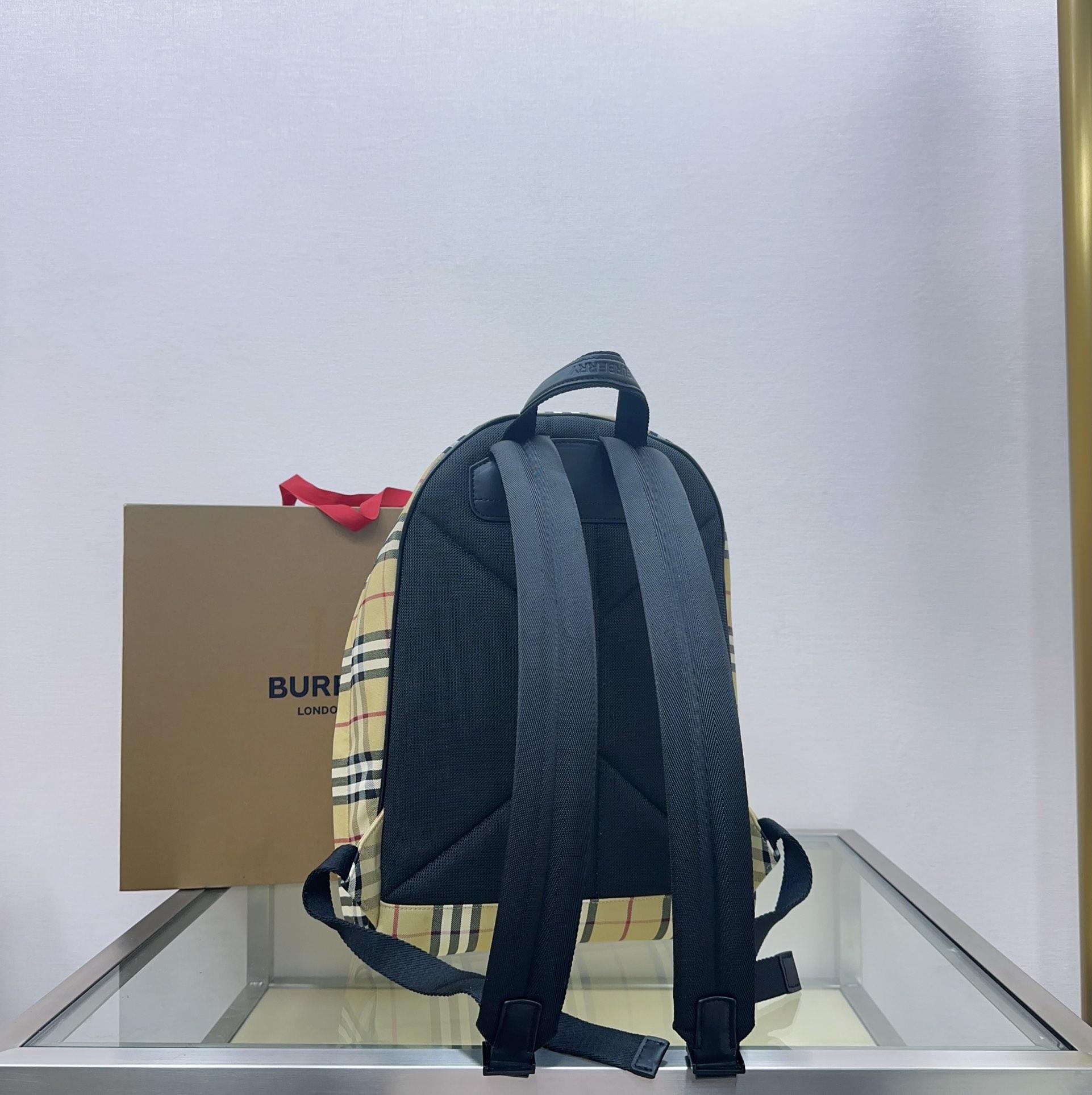 Burberry Checked Fabric Backpack  (30.5-14.5-42.5cm) - 