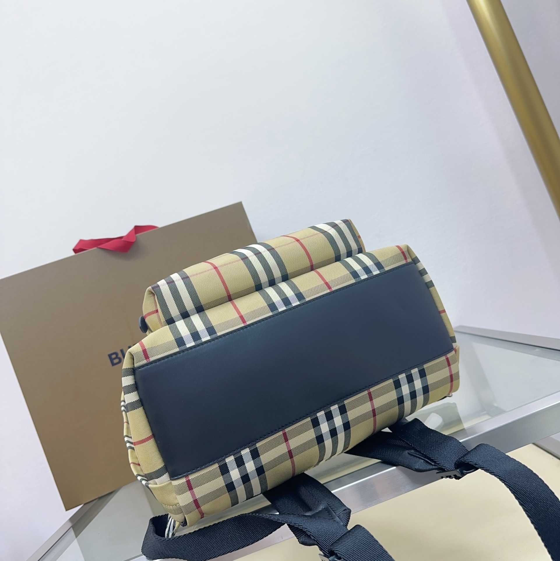 Burberry Checked Fabric Backpack  (30.5-14.5-42.5cm) - 