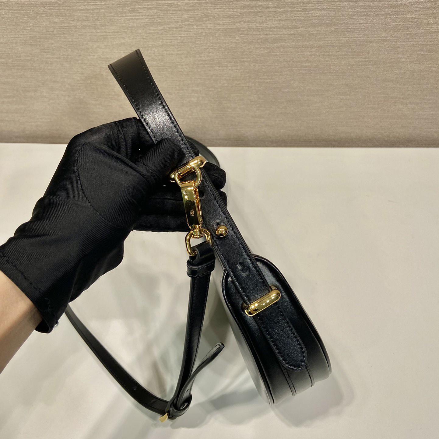 Prada Arqué Leather Mini Shoulder Bag - 