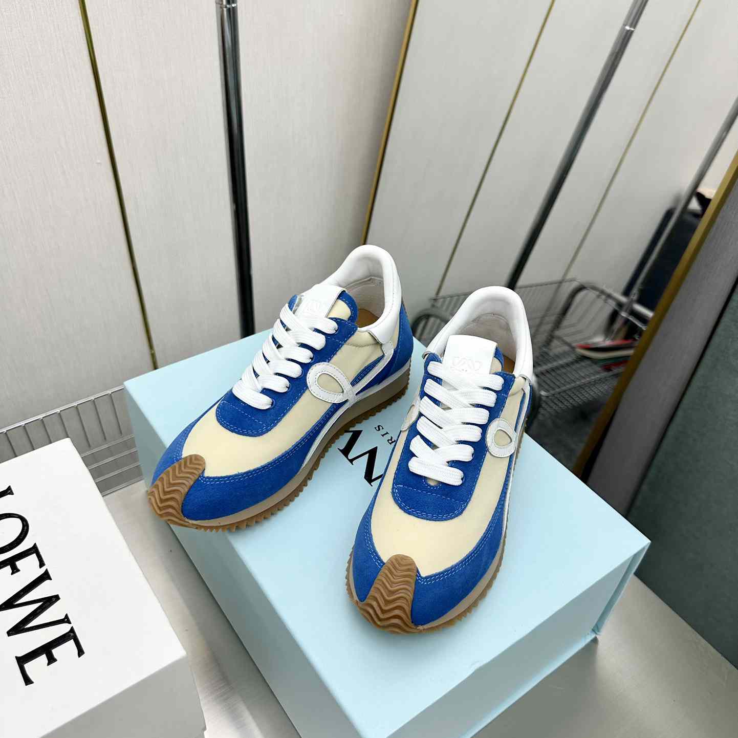 Loewe Flow Runner In Nylon And Suede - 