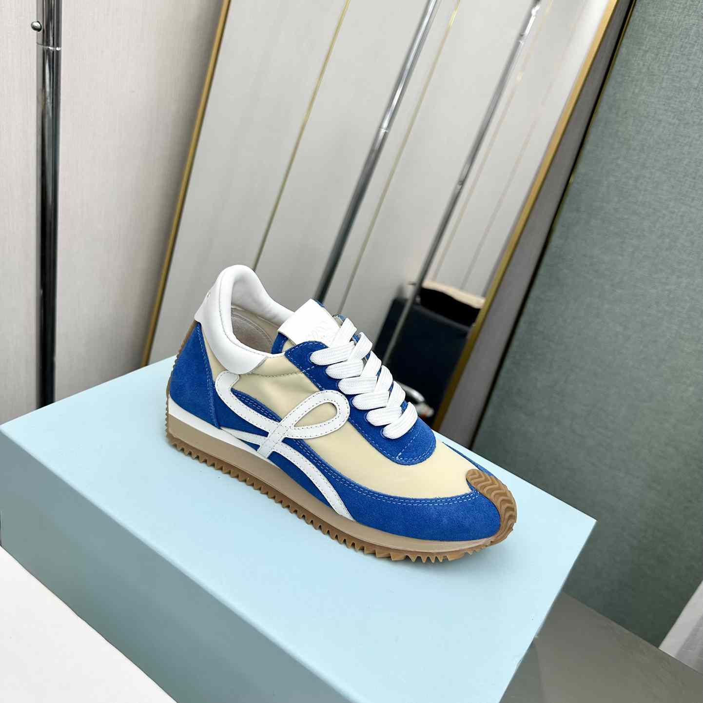 Loewe Flow Runner In Nylon And Suede - 