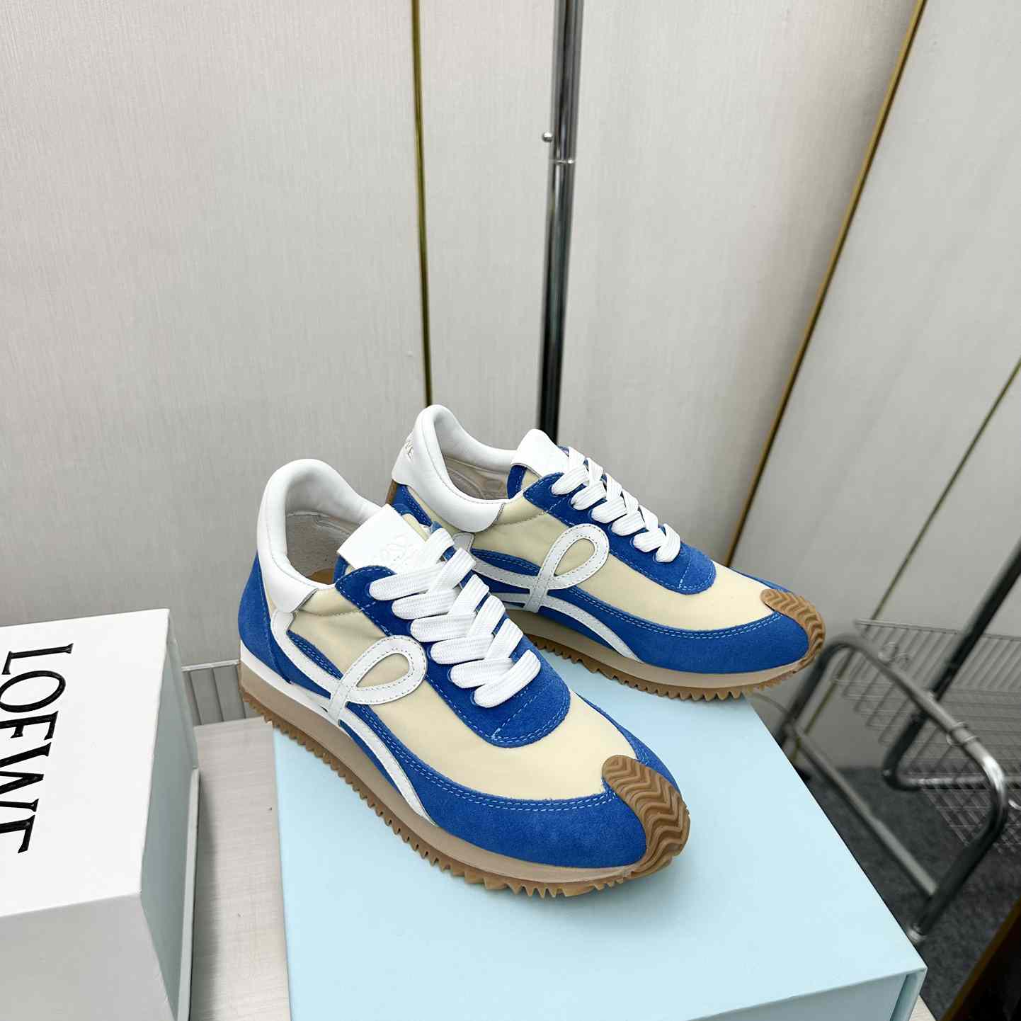 Loewe Flow Runner In Nylon And Suede - 