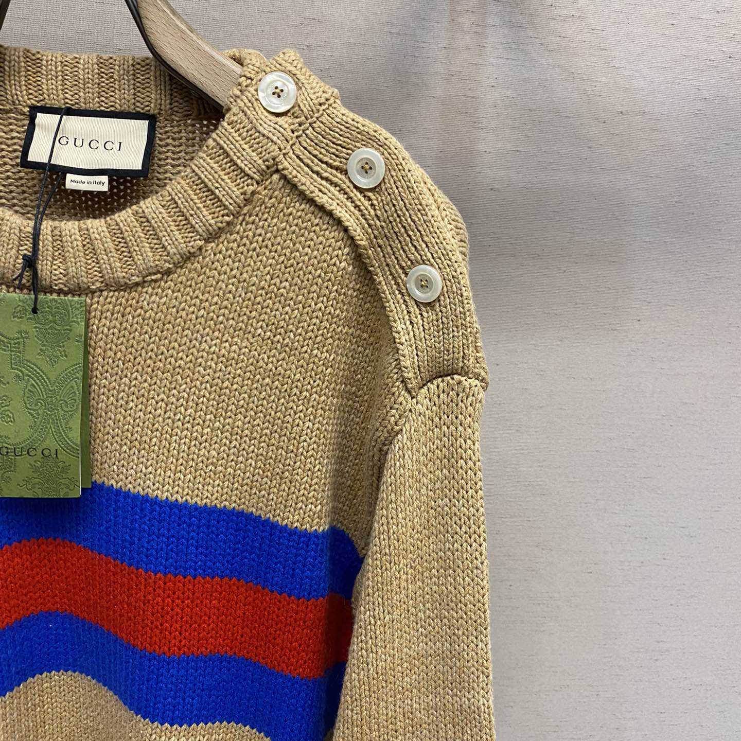 Gucci Wool Mohair Sweater With Web Intarsia - 