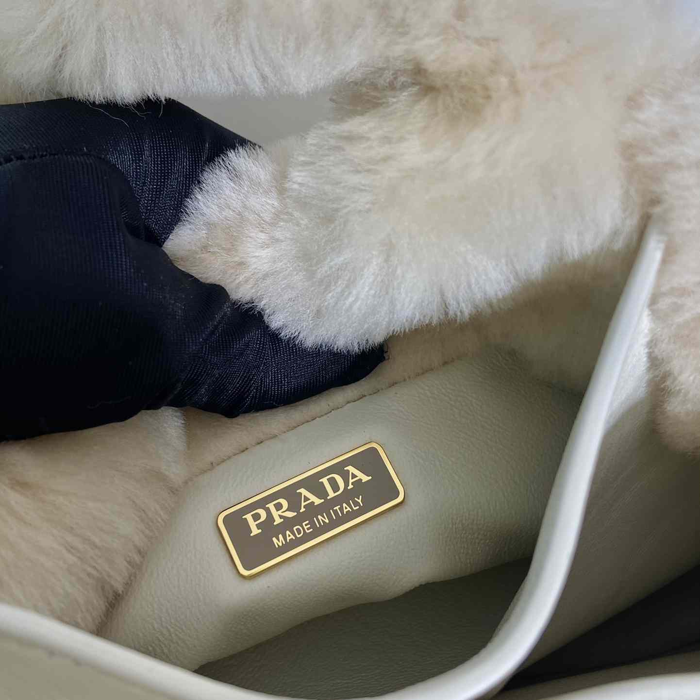 Prada Shearling Mini Handbag - 