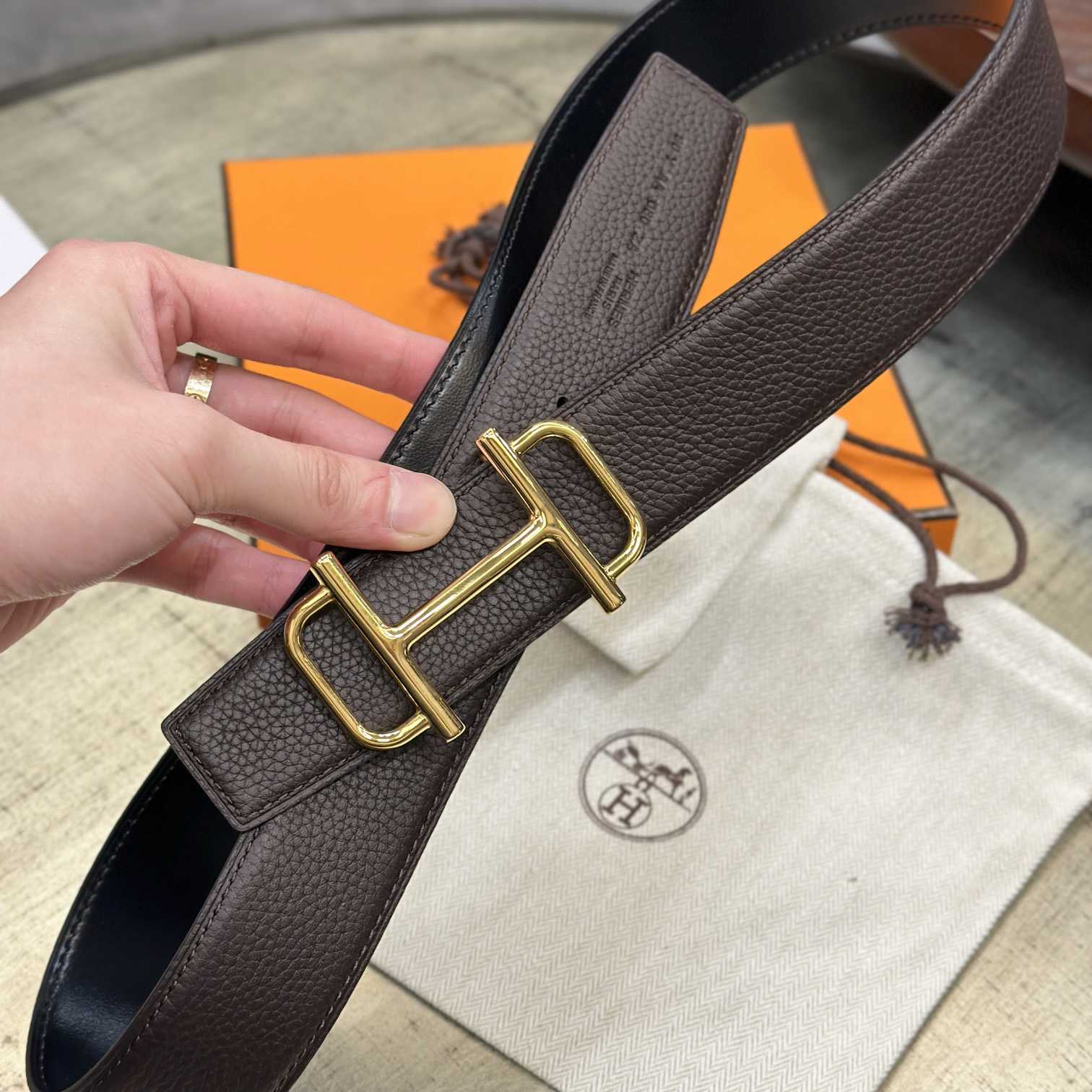 Hermes Royal Belt Buckle & Reversible Leather Strap 38 mm - 
