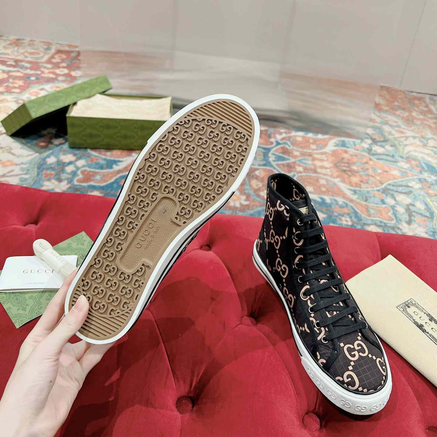 Gucci Tennis 1977 High-top Sneaker(upon uk size) - 