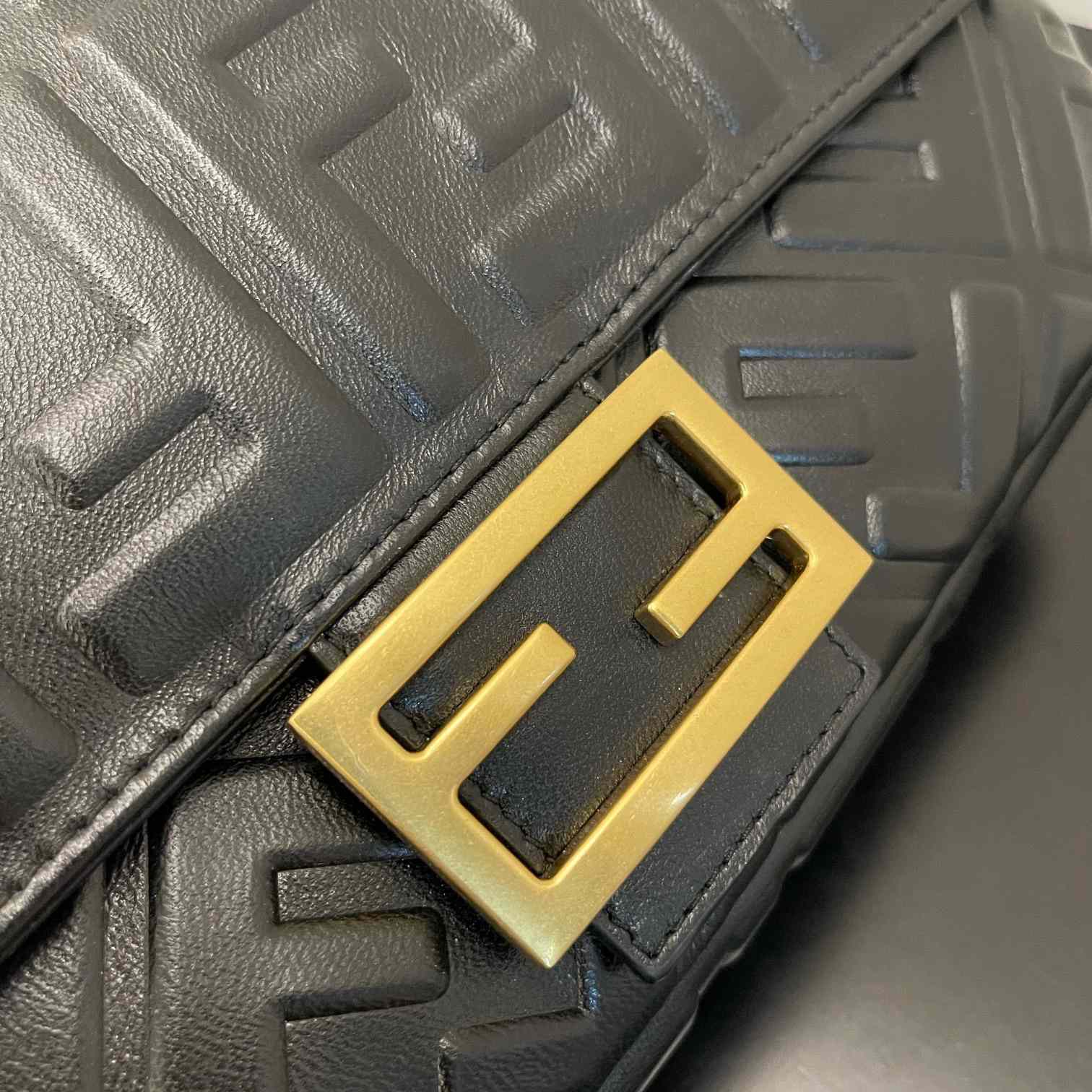 Fendi Baguette Black Leather Bag - 