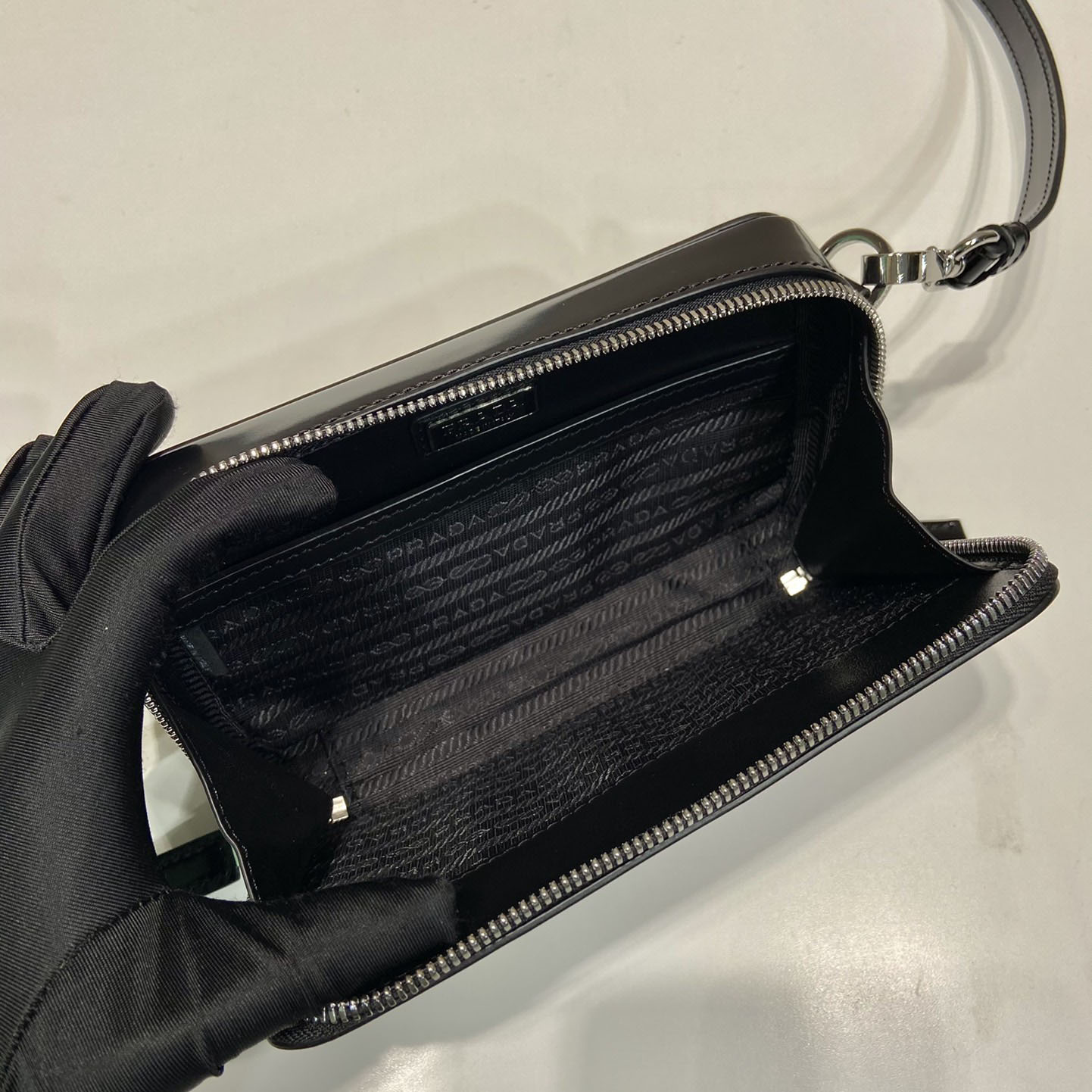 Prada Brique Brushed Leather Bag - 