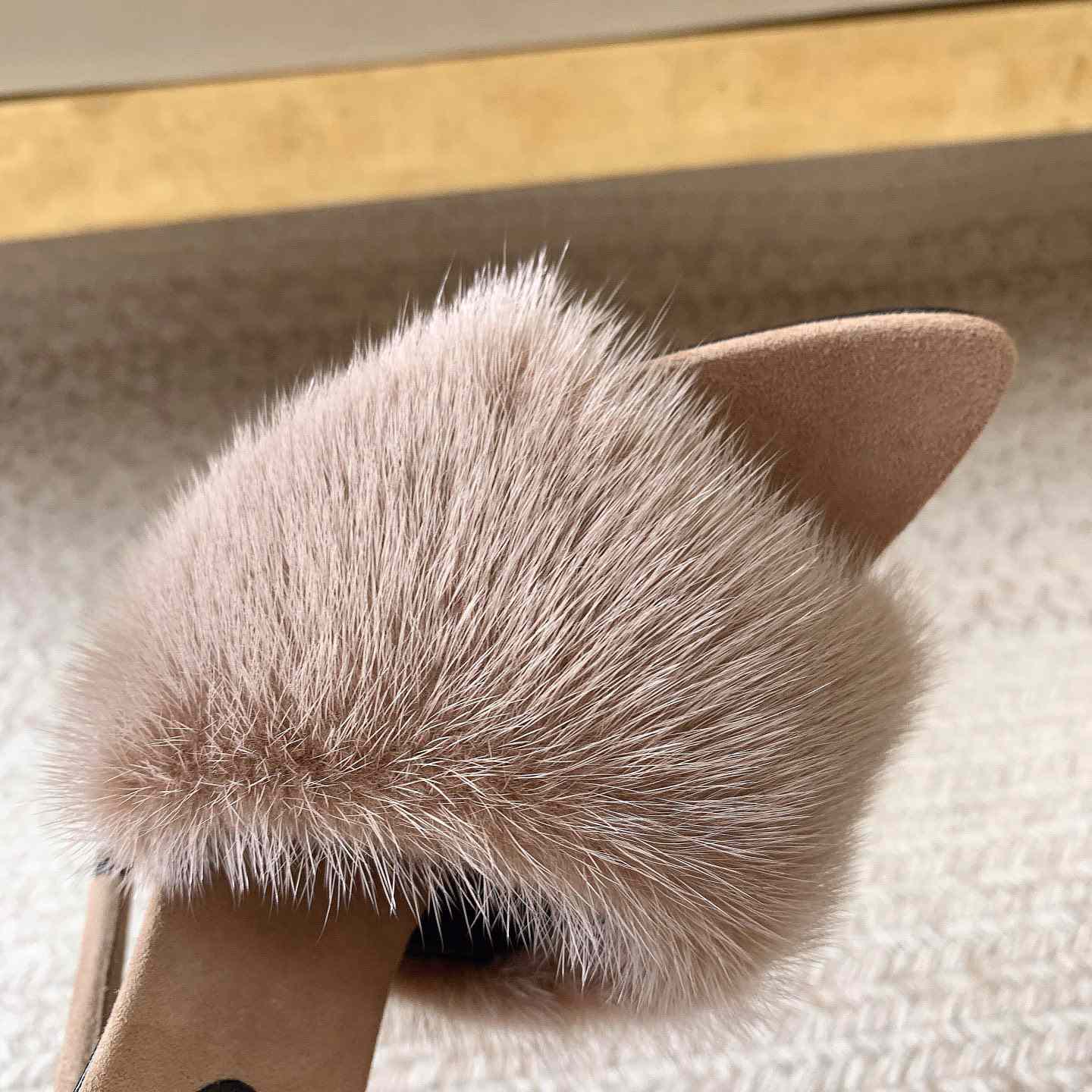 Saint Laurent LA 16 Mules In Animal-Free Fur And Suede  - 