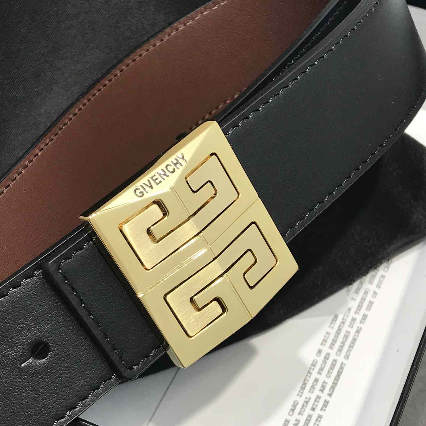 Givenchy 4G Reversible Belt In Leather  - 