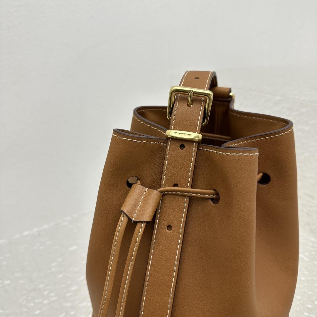 Miu Miu Leather Bucket Bag - 