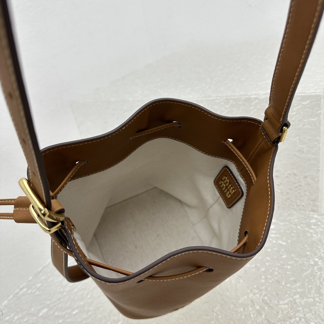 Miu Miu Leather Bucket Bag - 