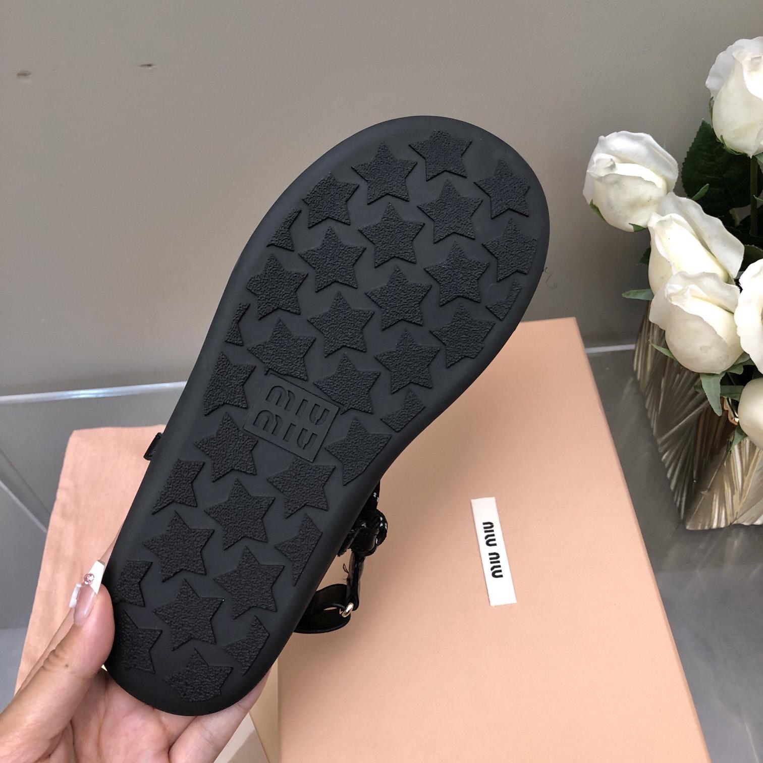 Miu Miu Riviere Cord And Leather Sandals - 