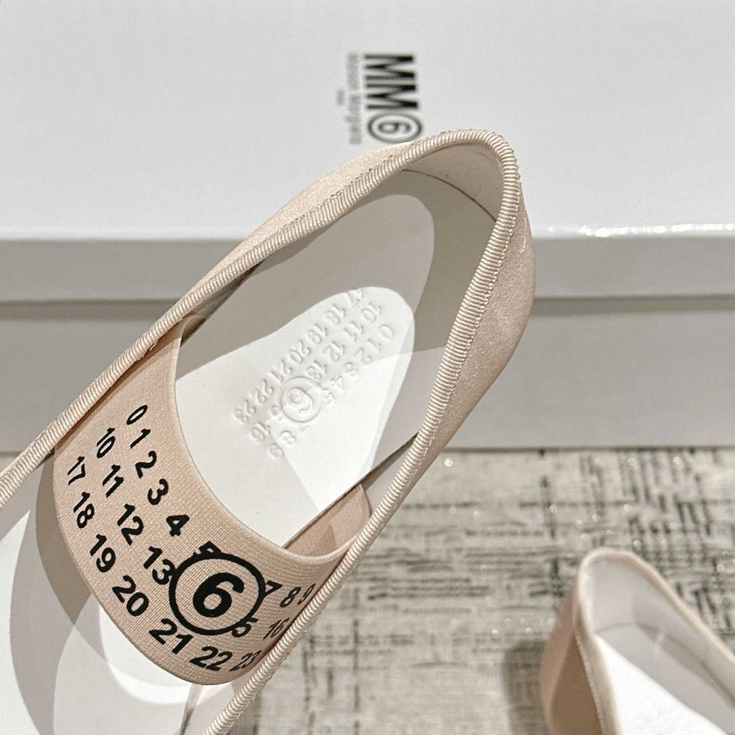 Maison Margiela MM6 Logo-strap Ballerina Shoes - 
