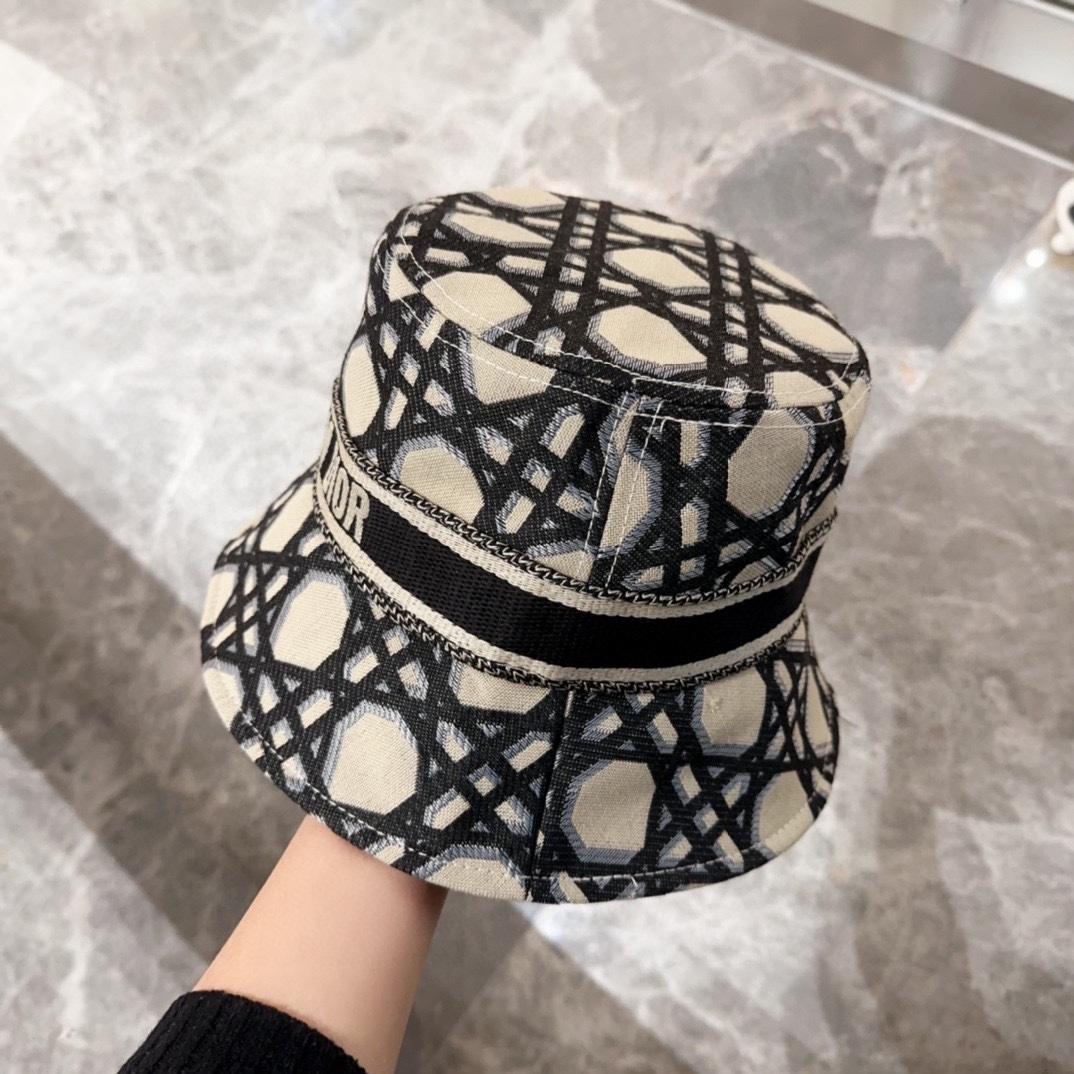 Dior D-Bobby Macrocannage Small Brim Bucket Hat - 