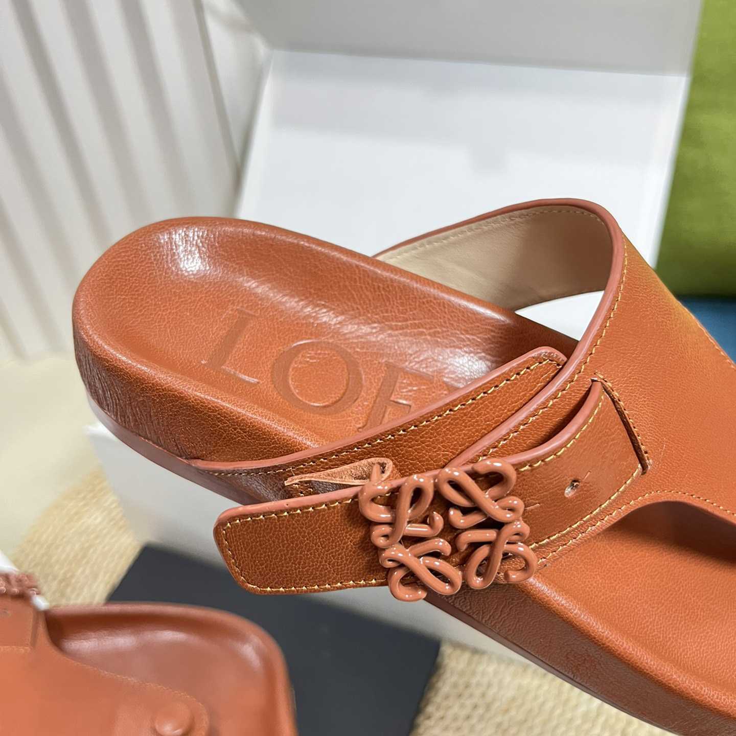 Loewe Anagram Ease Sandal In Kidskin - 