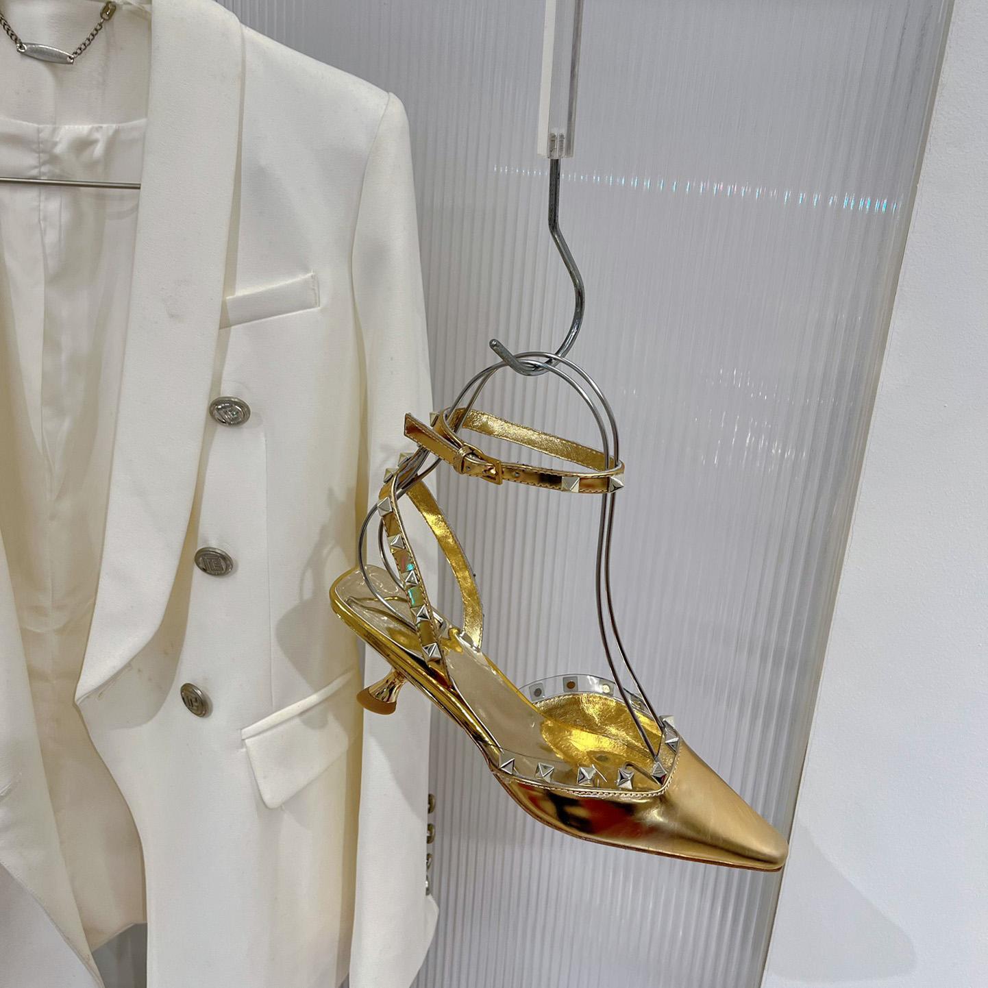 Valenti Garavani Rockstud Couture 58mm Mirrored Pumps - 