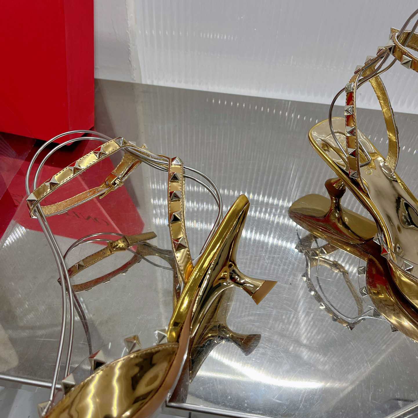 Valenti Garavani Rockstud Couture 58mm Mirrored Pumps - 