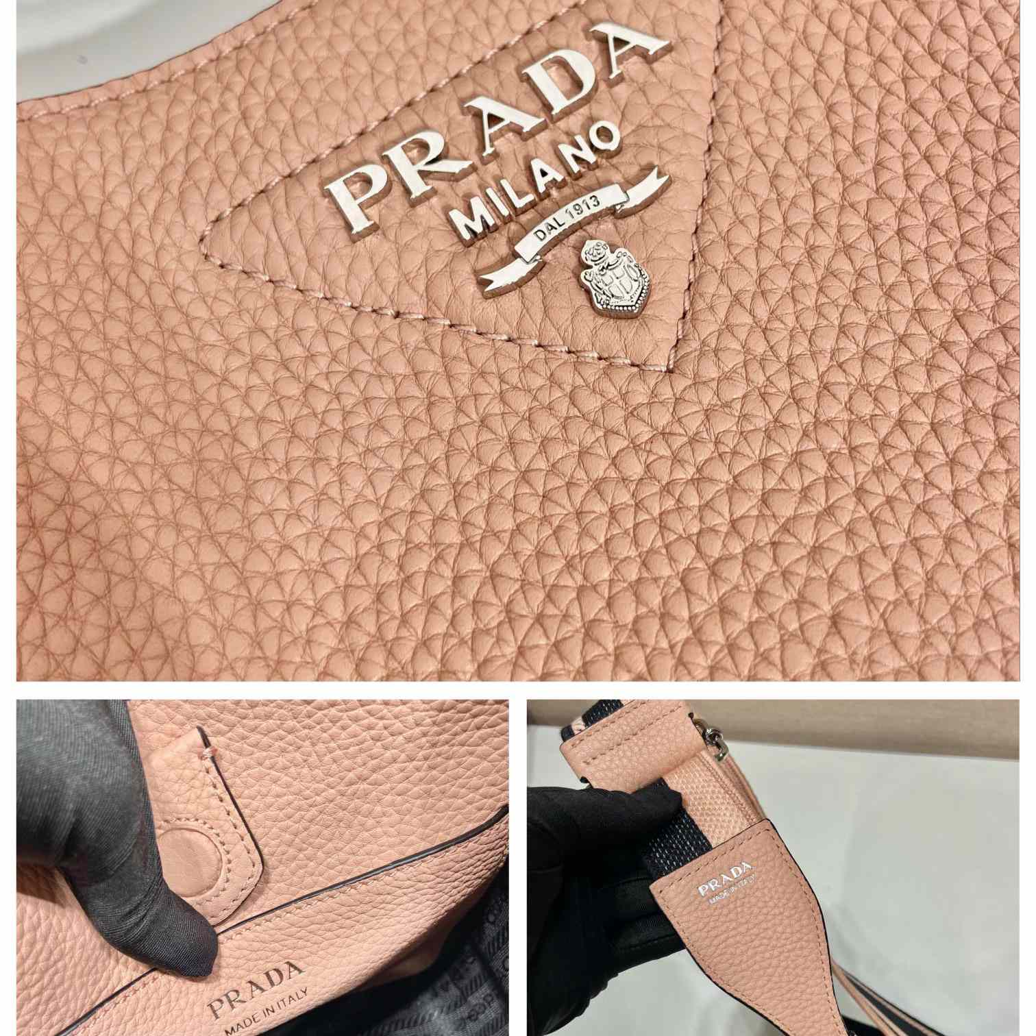 Prada Logo-Plaque Shoulder Bag   (19x20x6cm) - 