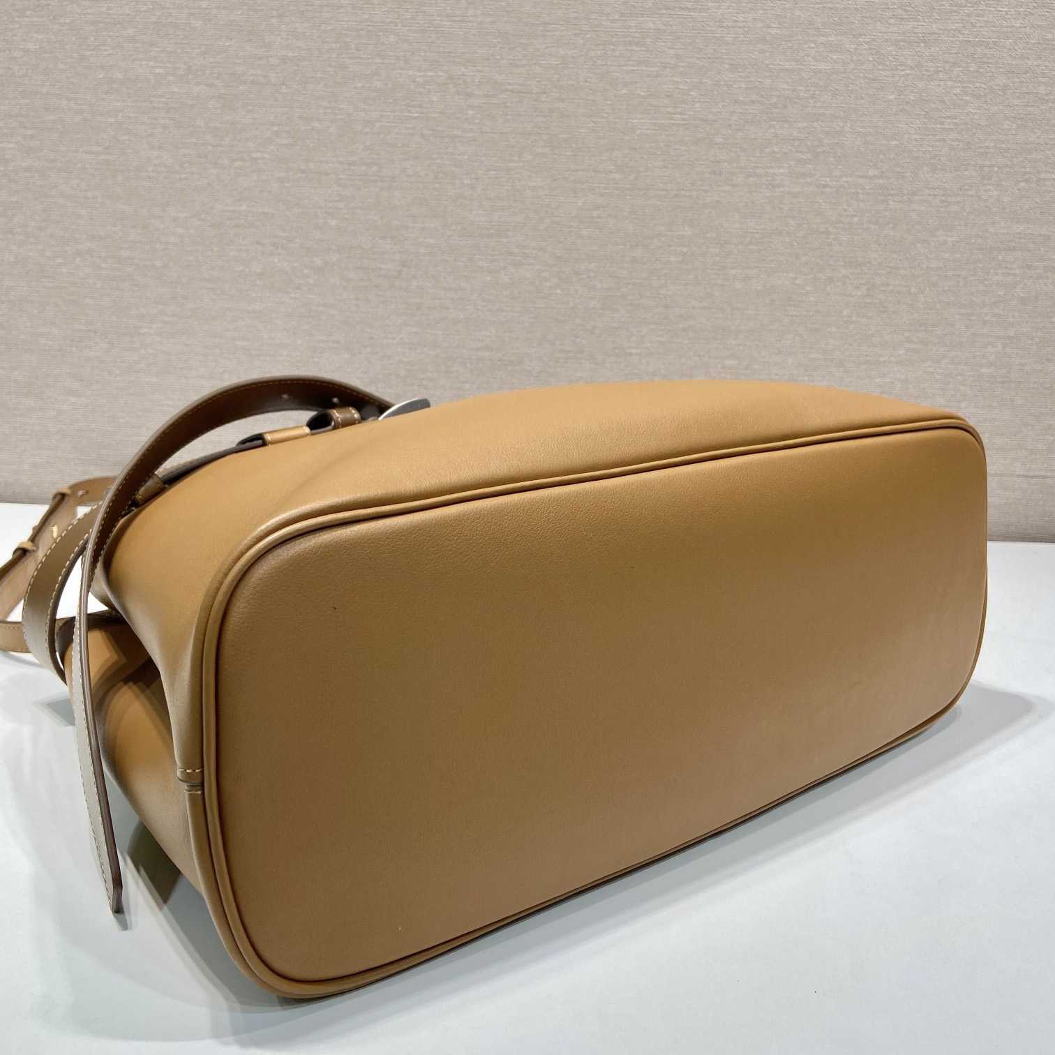 Prada Buckle Large Leather Handbag With Belt - 