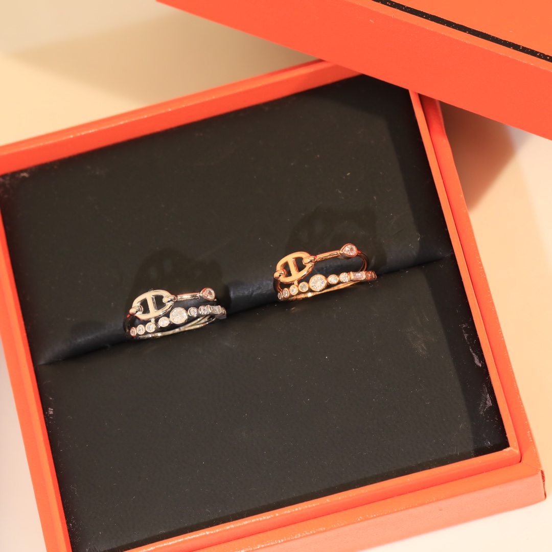 Hermes Chaine d'ancre Chaos Fancy Ring - 