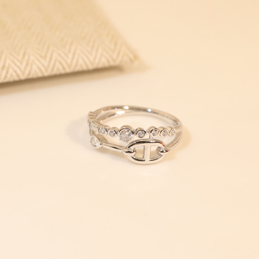 Hermes Chaine d'ancre Chaos Fancy Ring - 