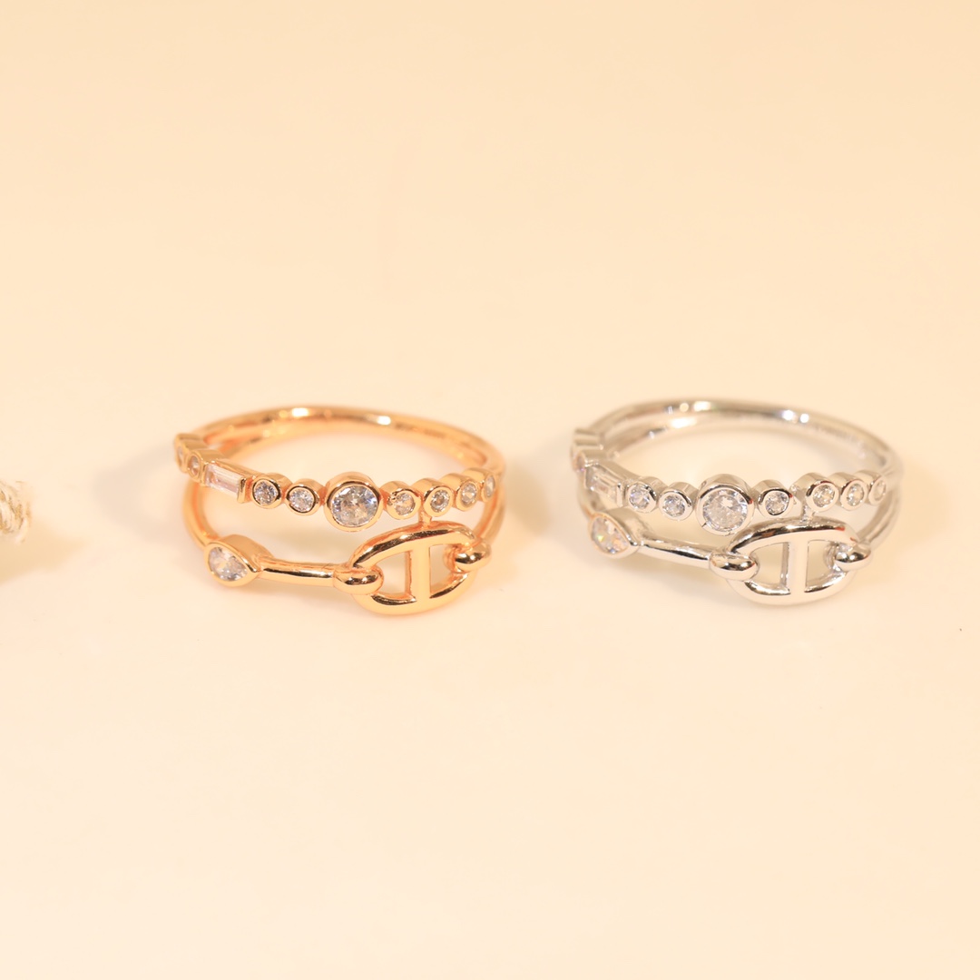 Hermes Chaine d'ancre Chaos Fancy Ring - 