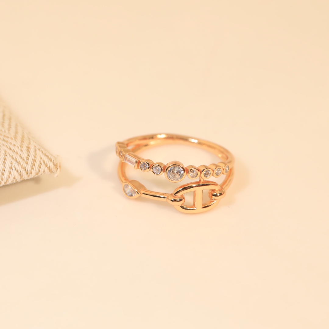 Hermes Chaine d'ancre Chaos Fancy Ring - 