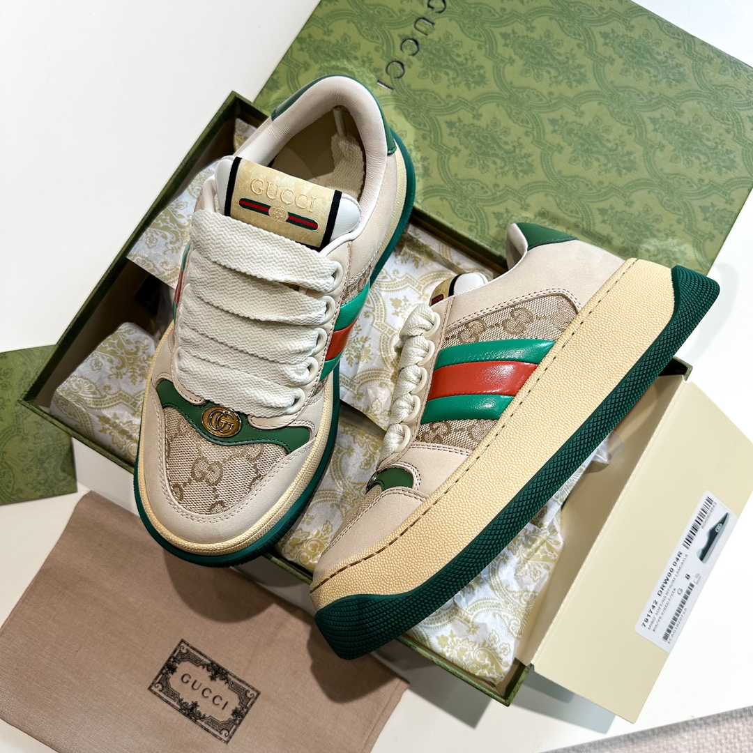 Gucci Screener Trainer With Web - DesignerGu