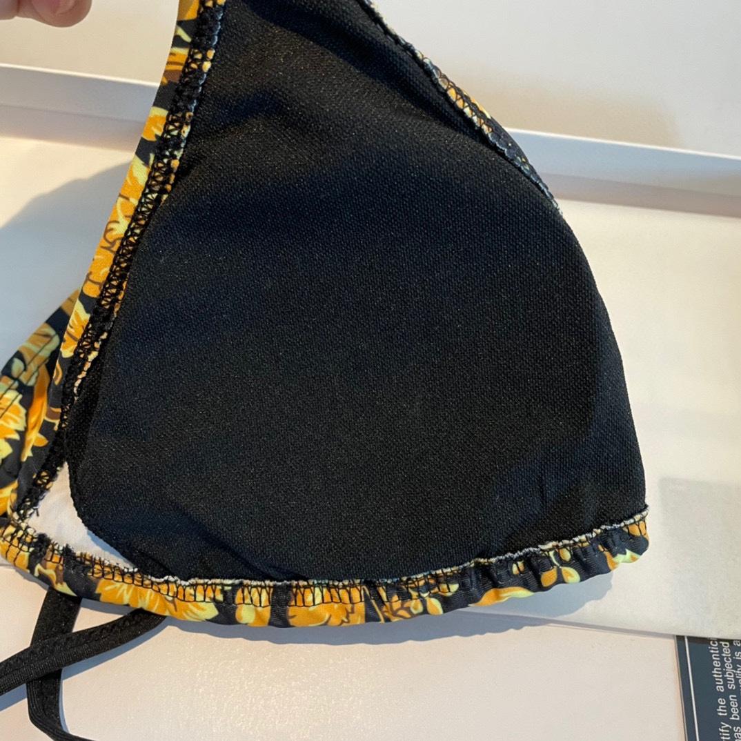 Versace Baroque-print Triangle Bikini  - 