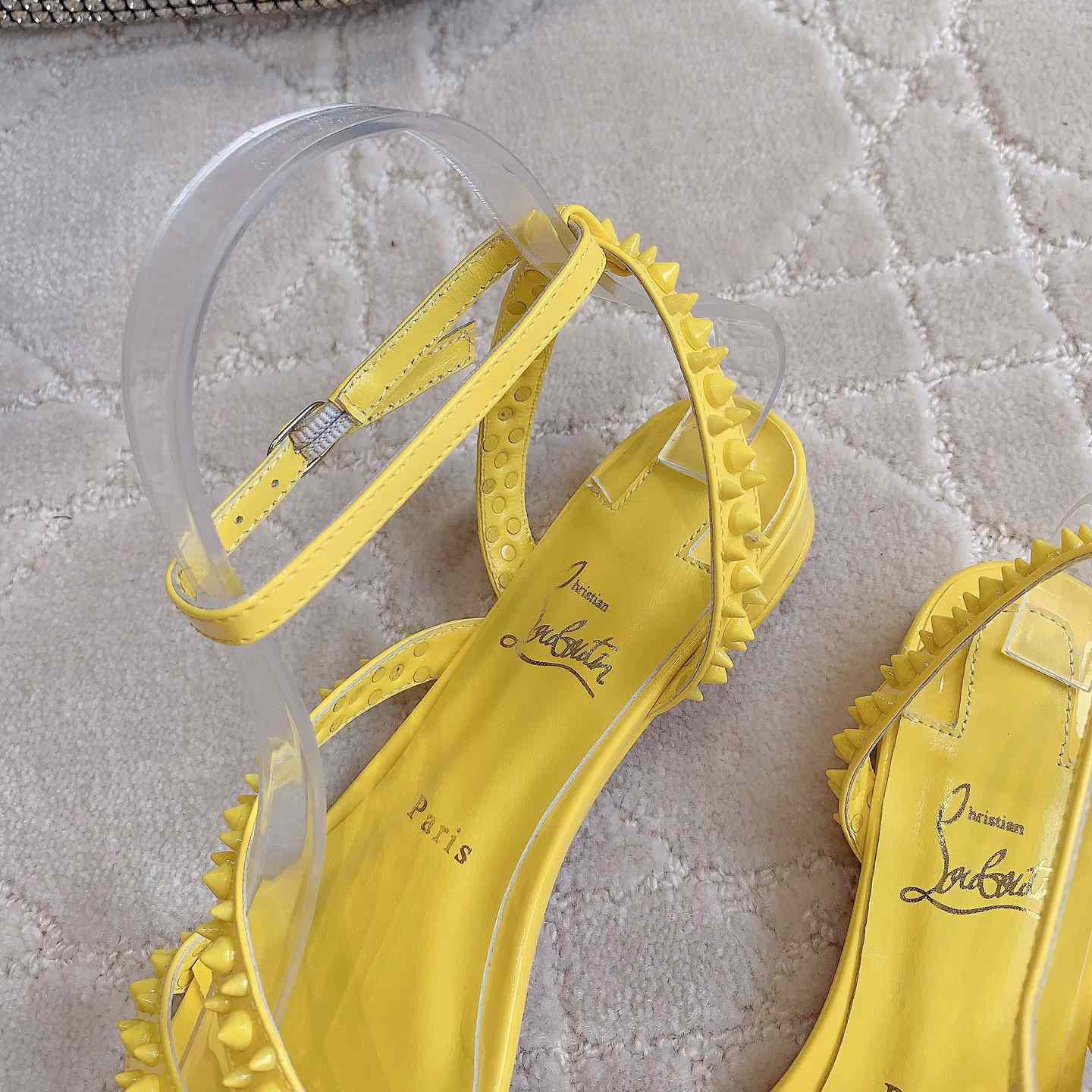 Christian Louboutin Mafaldina Spikes Leather Sandals - DesignerGu