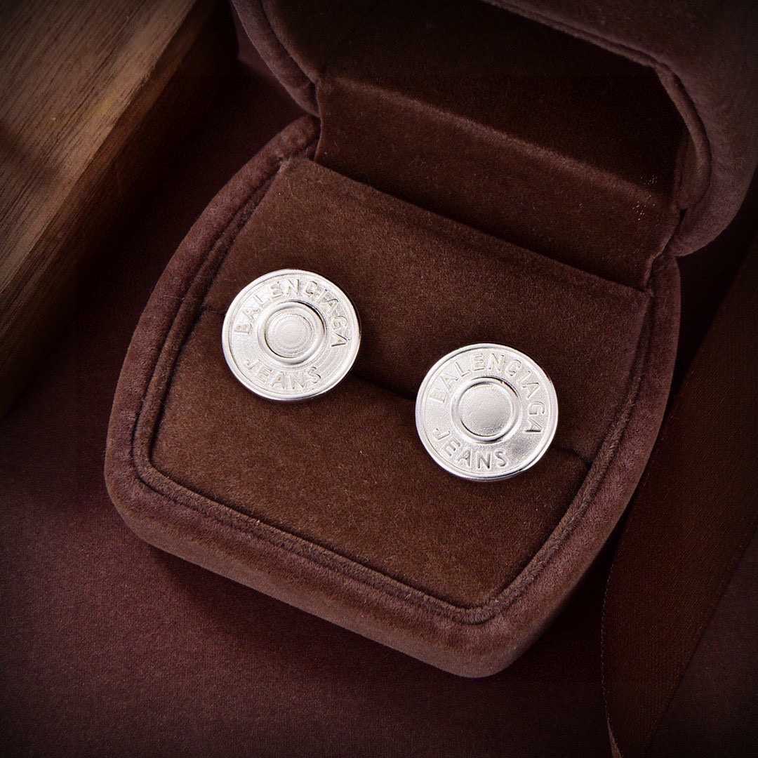 Balenciaga Jeans Stud Earrings - 
