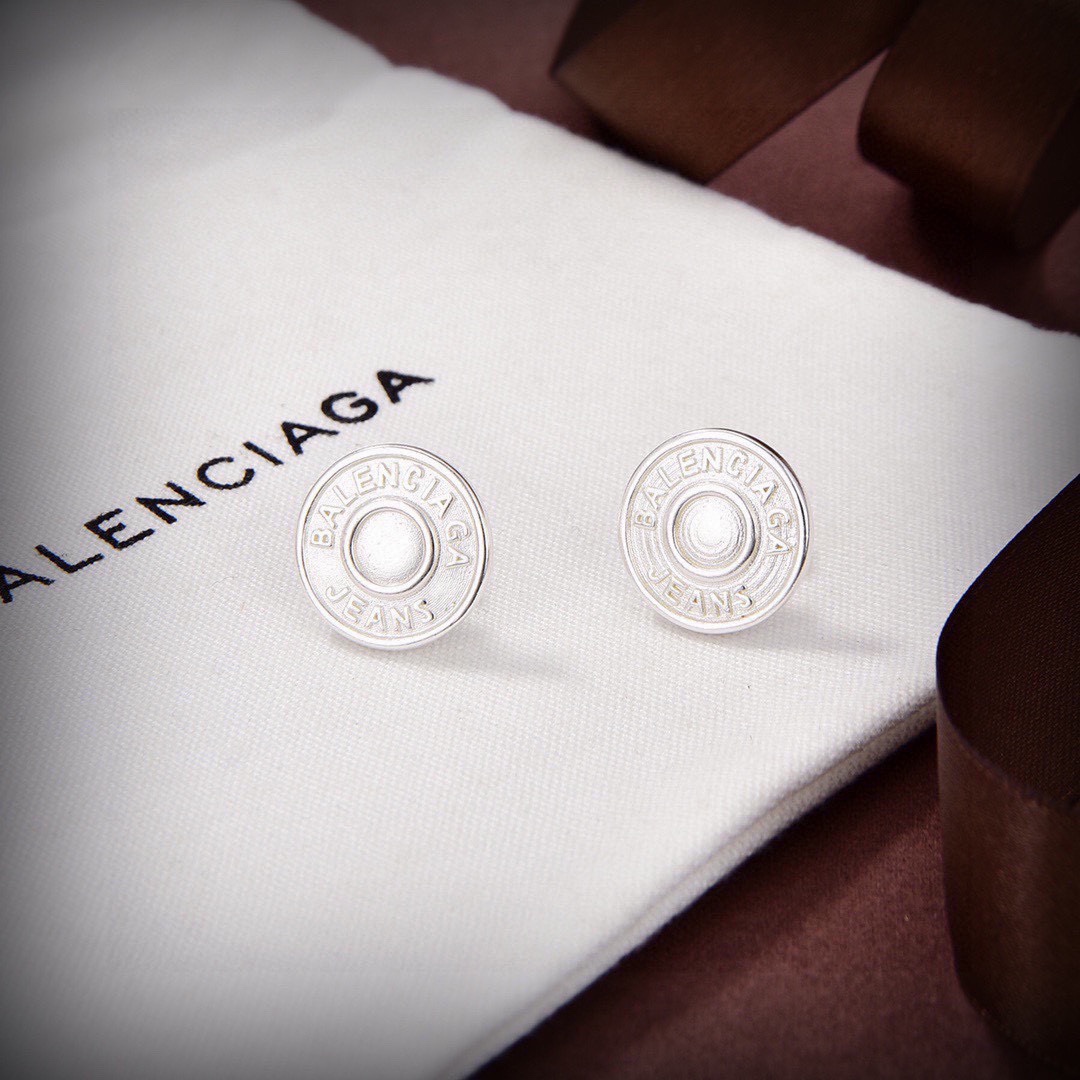 Balenciaga Jeans Stud Earrings - 