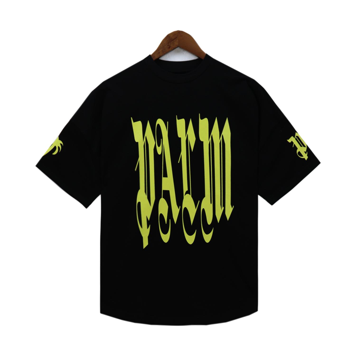 Palm Angels Gothic Logo Over T-Shirt Black - 