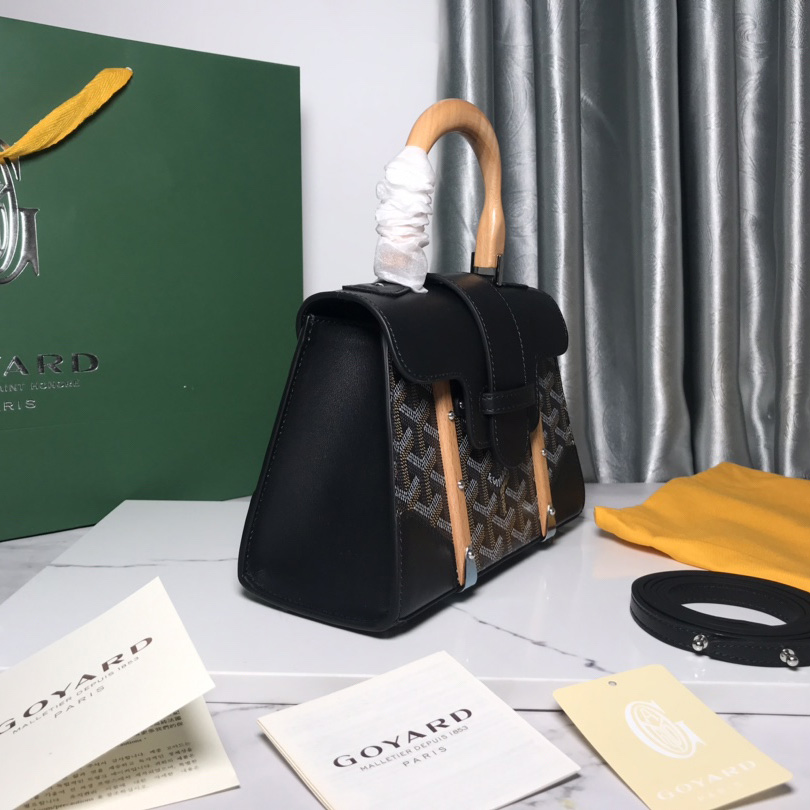 Goyard Goyardine Structure Mini Saigon Black  （ 20-14.5-9cm） - 